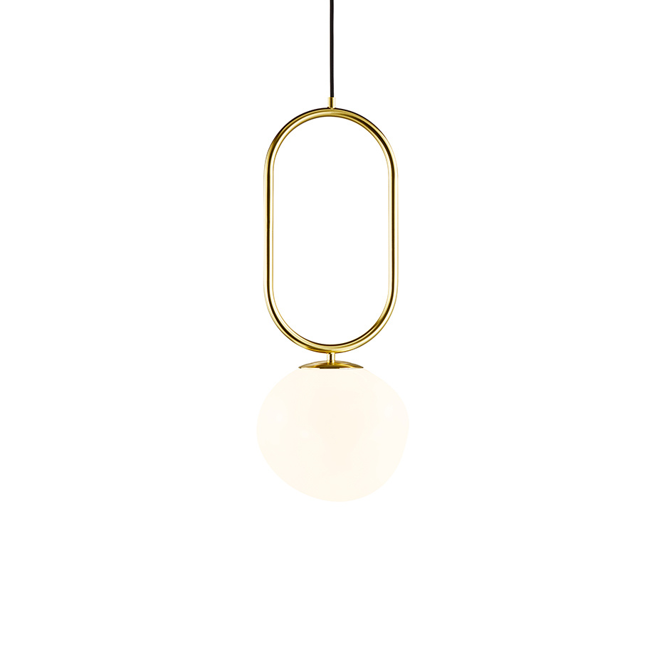 Shapes 27 Pendel Mässing/Opalglas