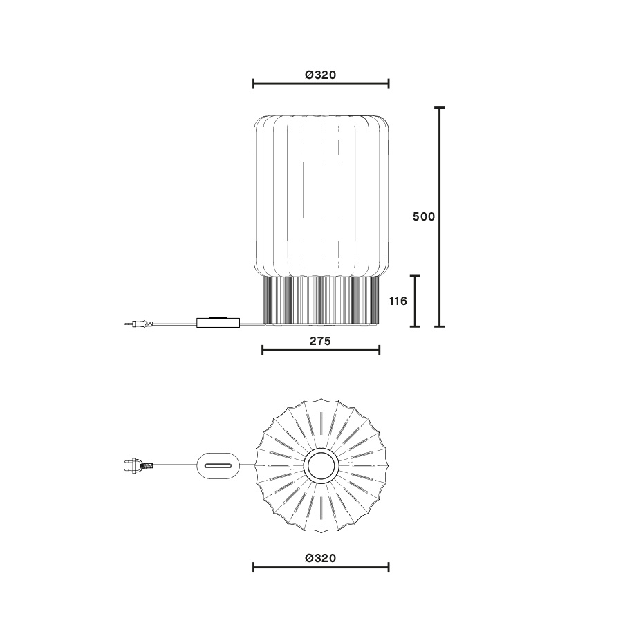 Half Meter Golvlampa Cocoon/Aluminium