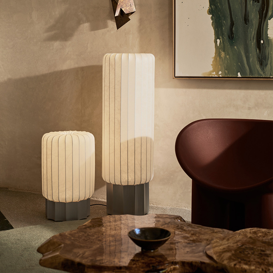 Half Meter Golvlampa Cocoon/Aluminium