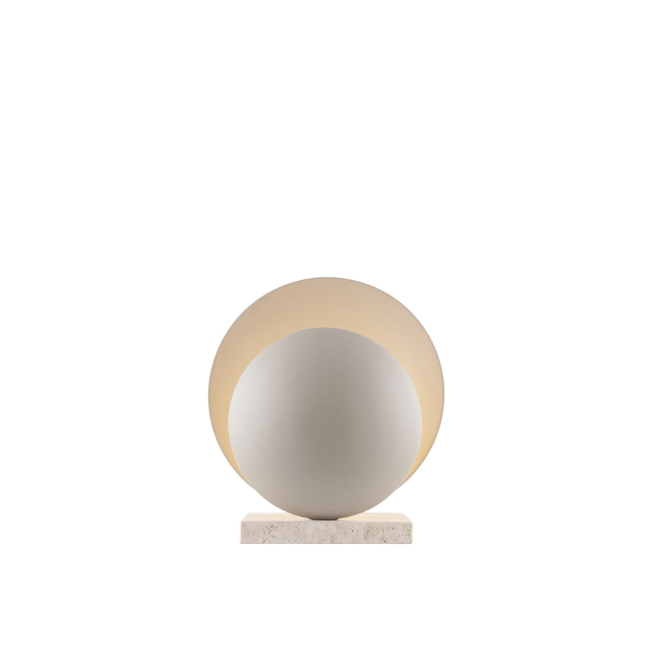 Orbit Bordslampa Beige/Travertin