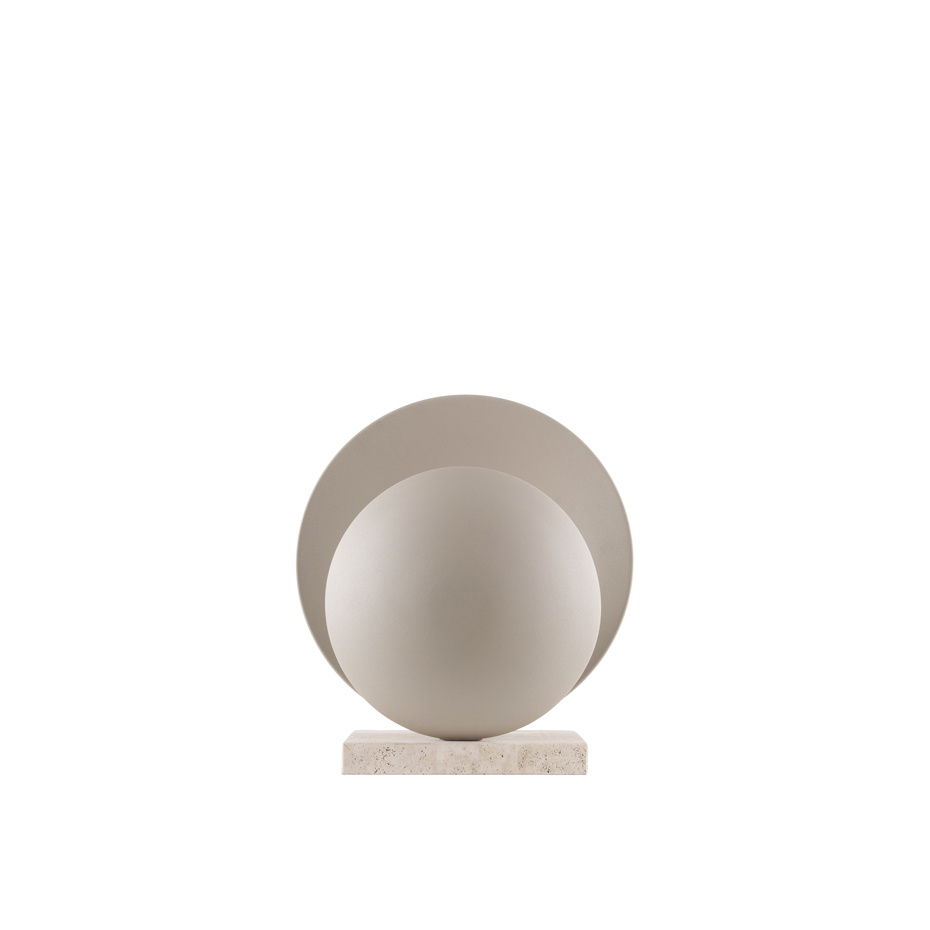 Orbit Bordslampa Beige/Travertin