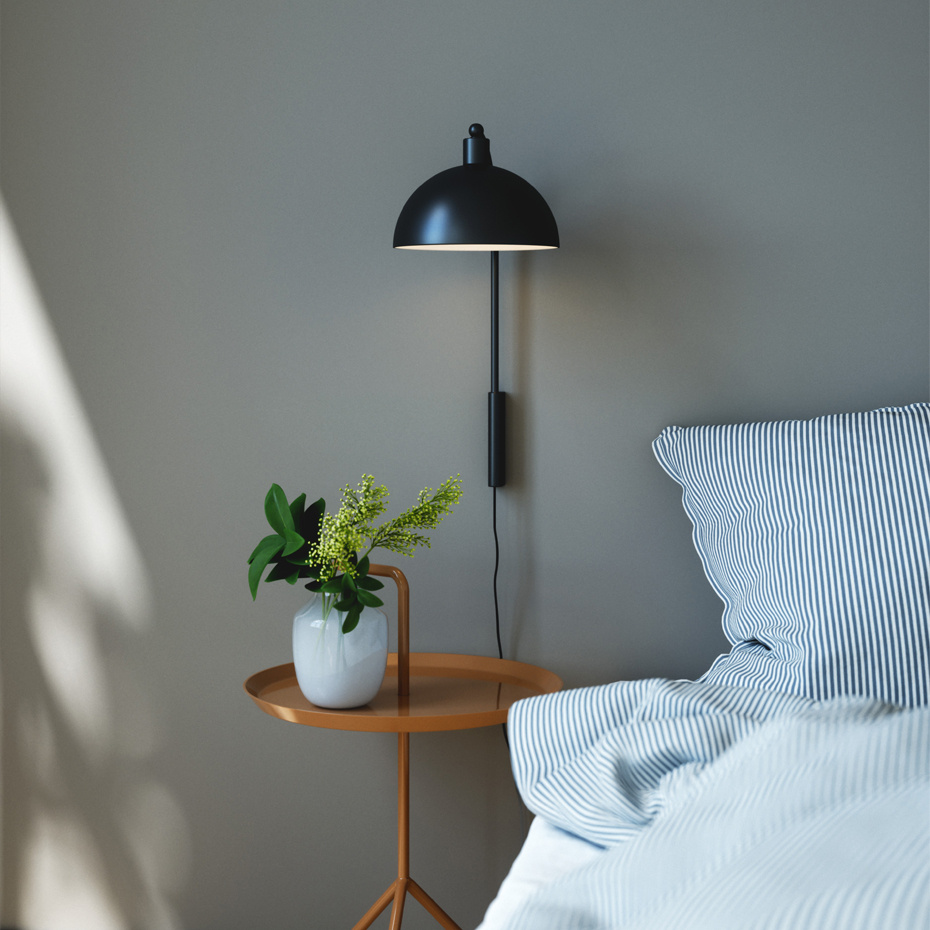 Ellen Vägglampa Svart