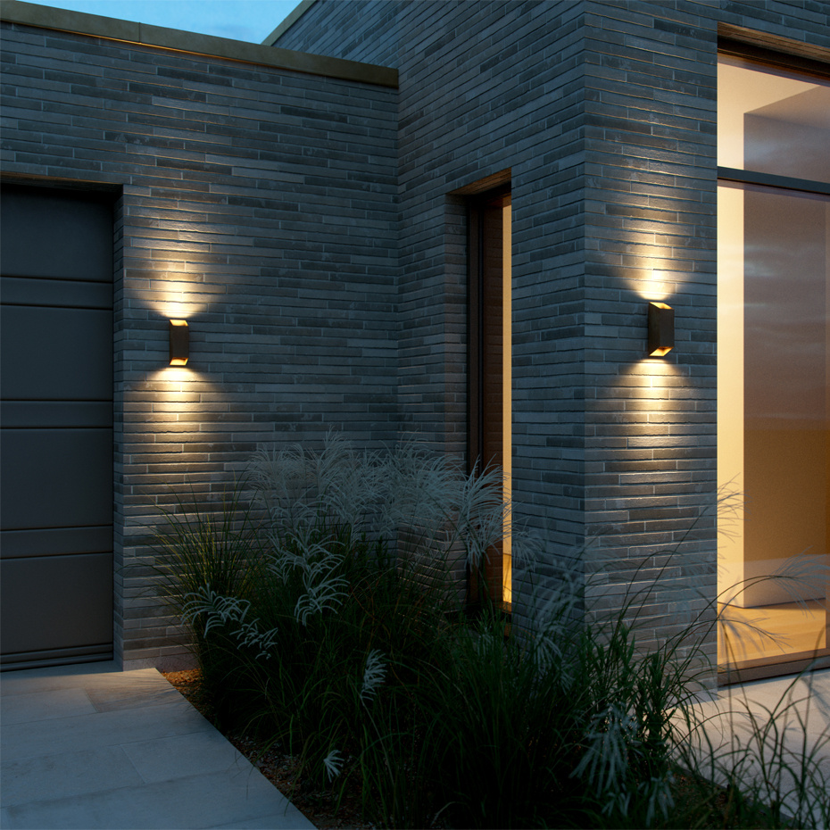 Nico Square 22 Vägglampa Rost