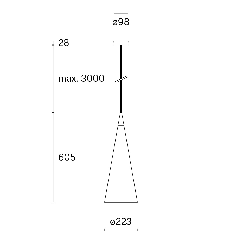 Medium Pendant w221 s1 Pendel Traffic White
