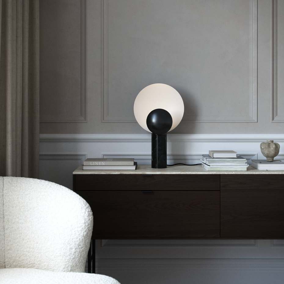 Caché Bordslampa Svart Marmor
