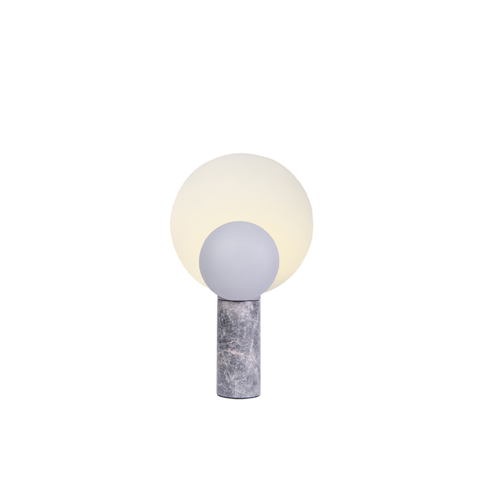Caché Bordslampa Grå Marmor