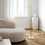 Glossy Golvlampa Vit Marmor/Opalglas/Mässing Glossy Golvlampa Vit Marmor/Opalglas/Mässing