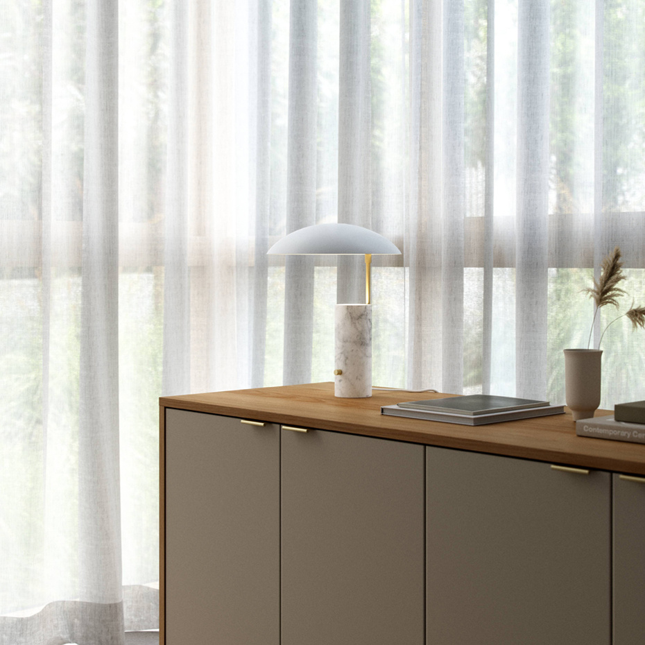 Mademoiselle Bordslampa Vit Marmor/Mässing