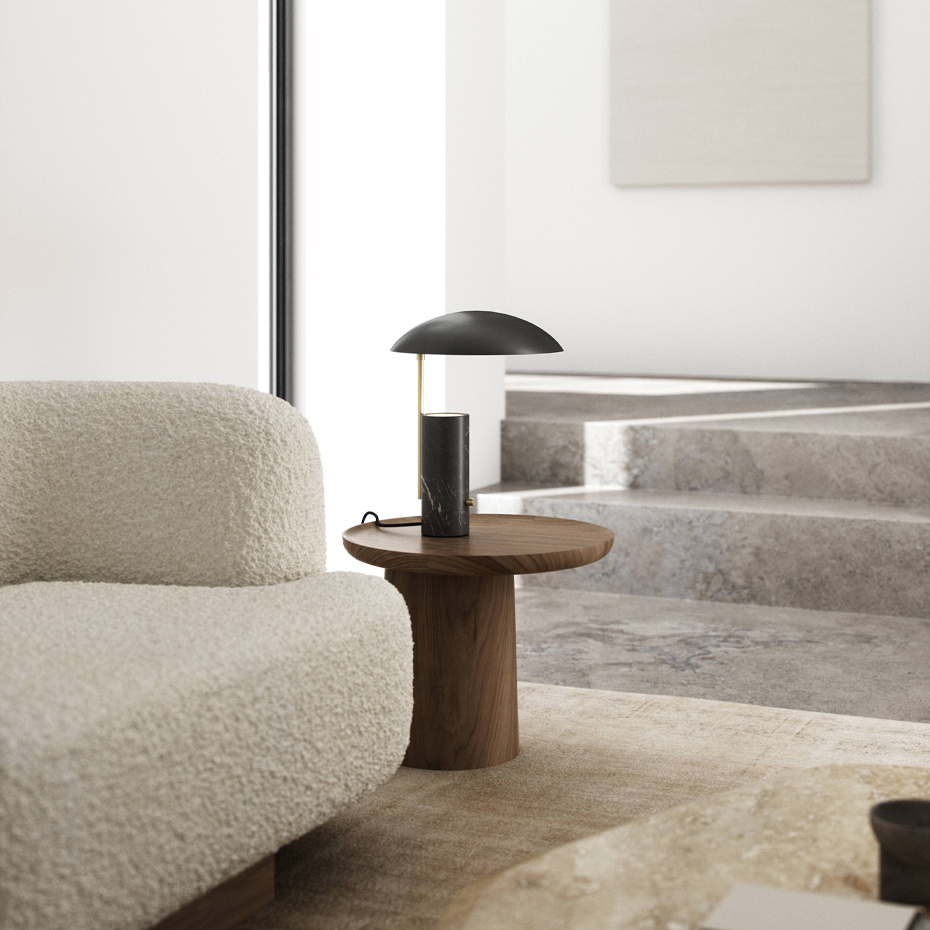 Mademoiselle Bordslampa Svart Marmor/Mässing