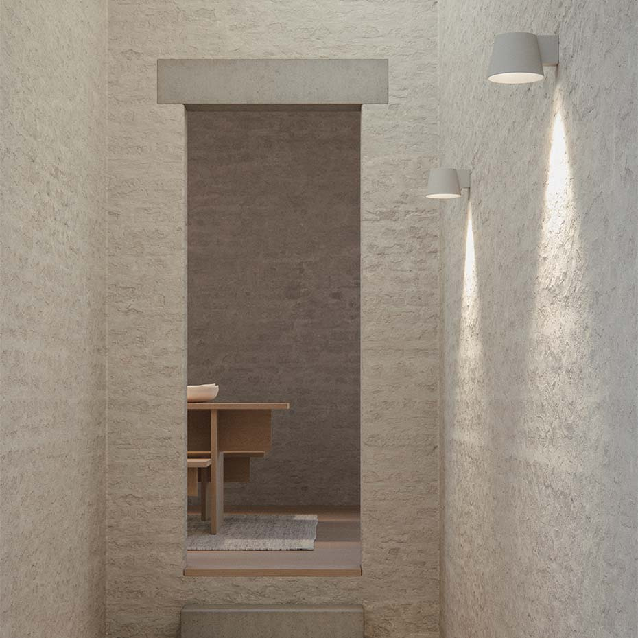 Focal w222 w Vägglampa Raw Tumbled