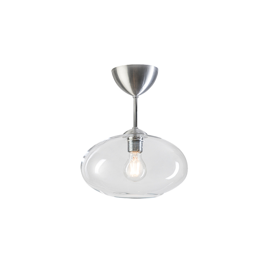 Bullo Pendlad Plafond Aluminium/Klarglas IP21
