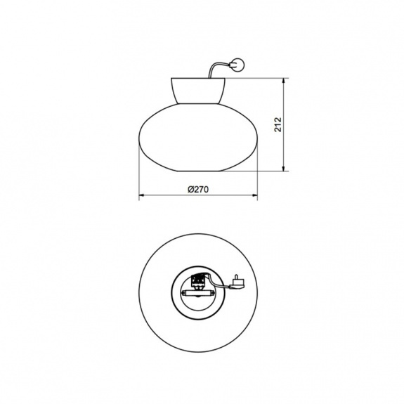 Bullo Plafond Mattsvart/Opalglas IP21