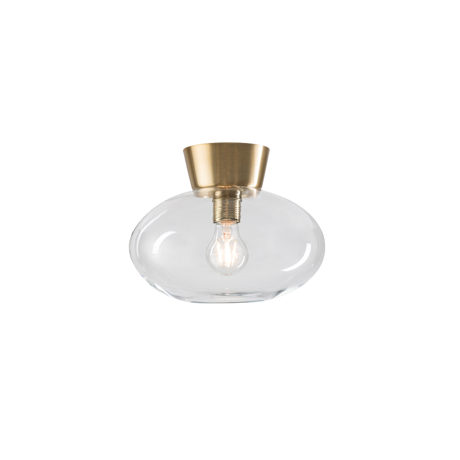 Bullo Plafond Mässing/Klarglas IP21