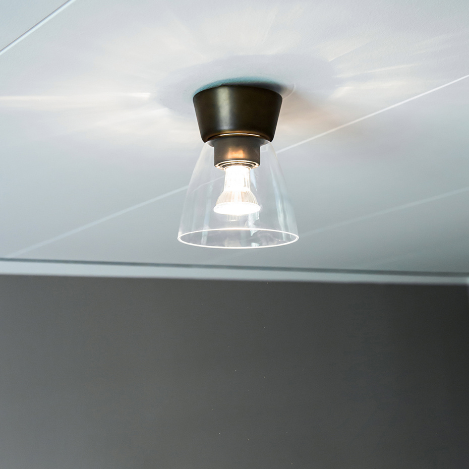 Bizzo Plafond Aluminium/Klarglas IP21