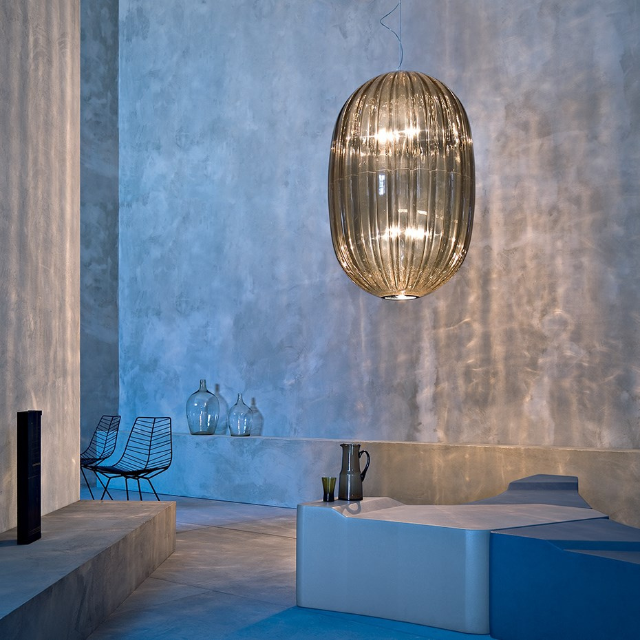 Plass Pendel Large LED Grey