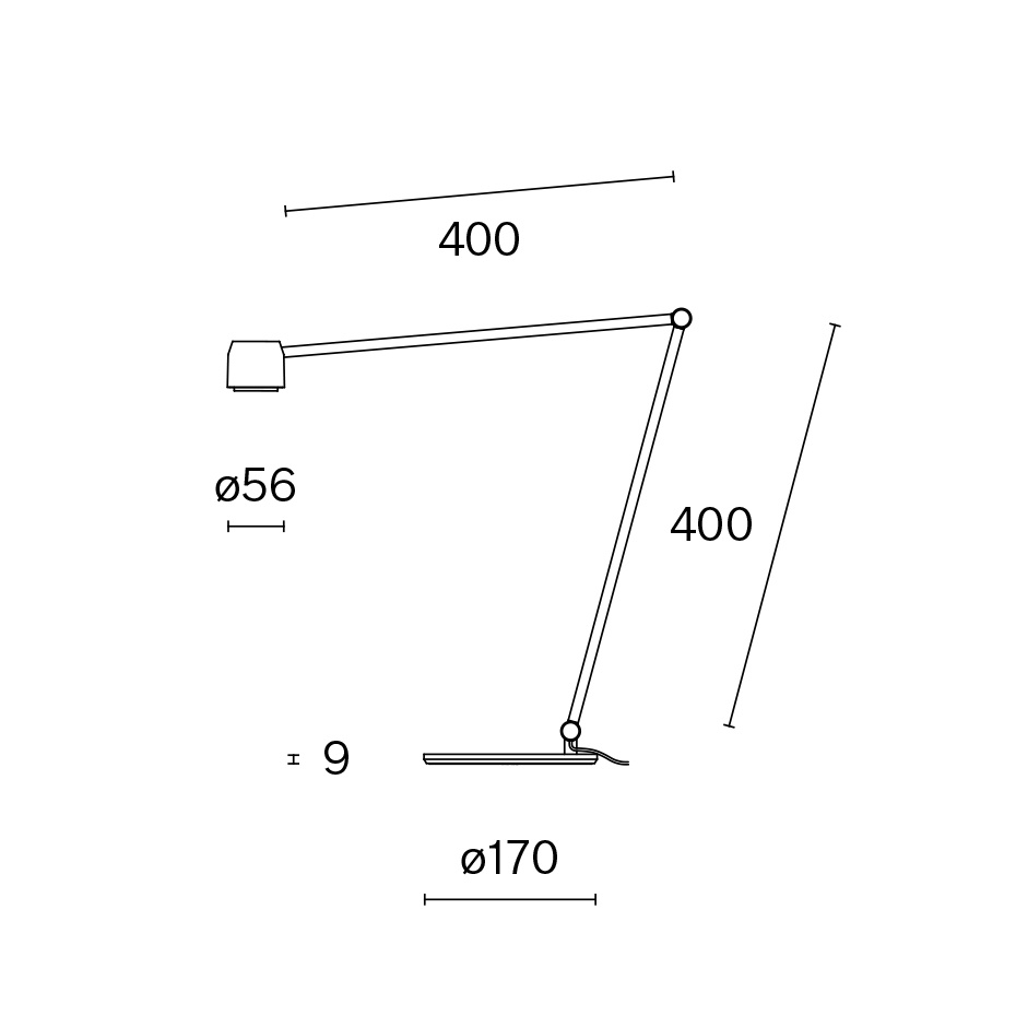 Ion w225 b4040 Bordslampa Jet Black