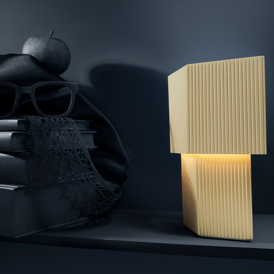 Romb Mini Portable Bordslampa Vanilla