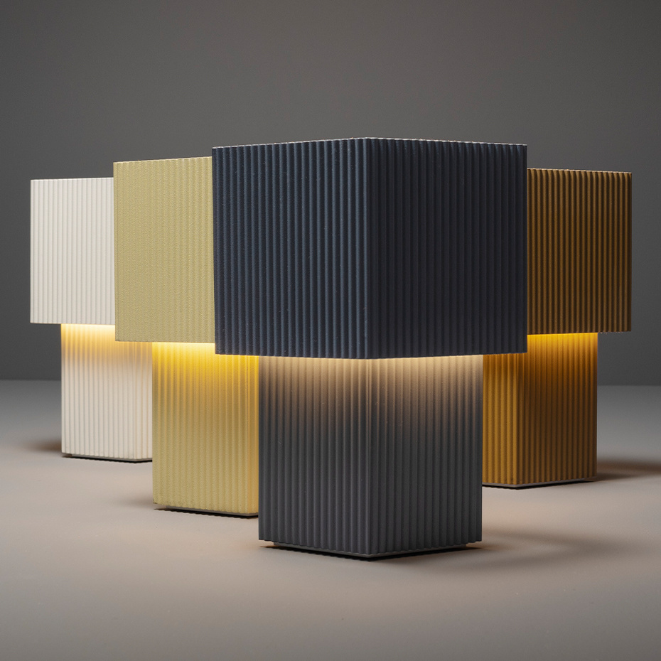 Romb Mini Portable Bordslampa Vanilla