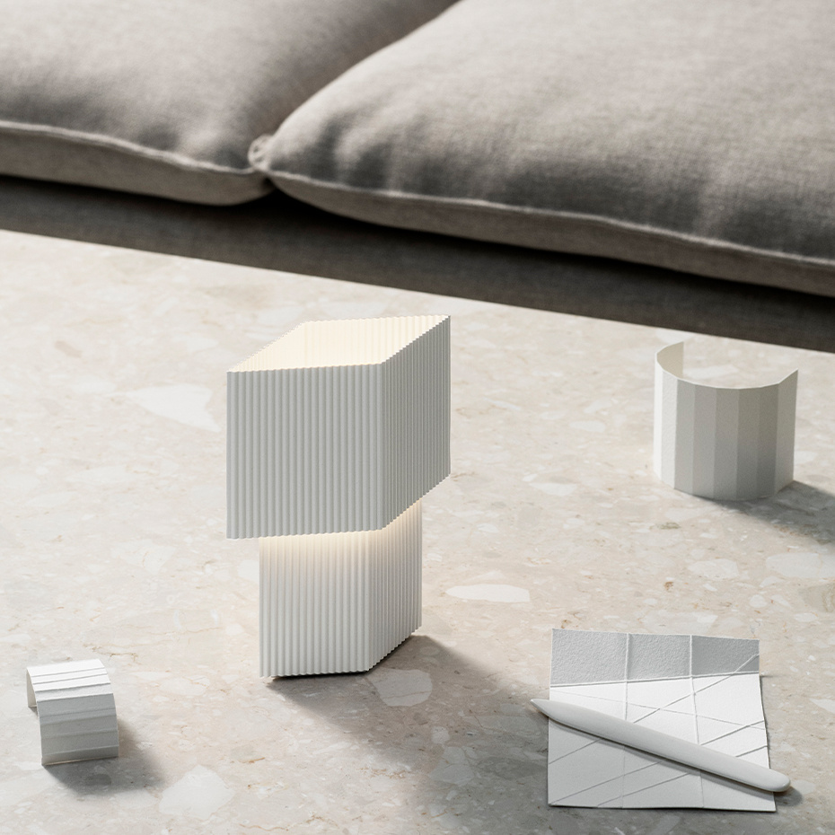 Romb Mini Portable Bordslampa Cotton