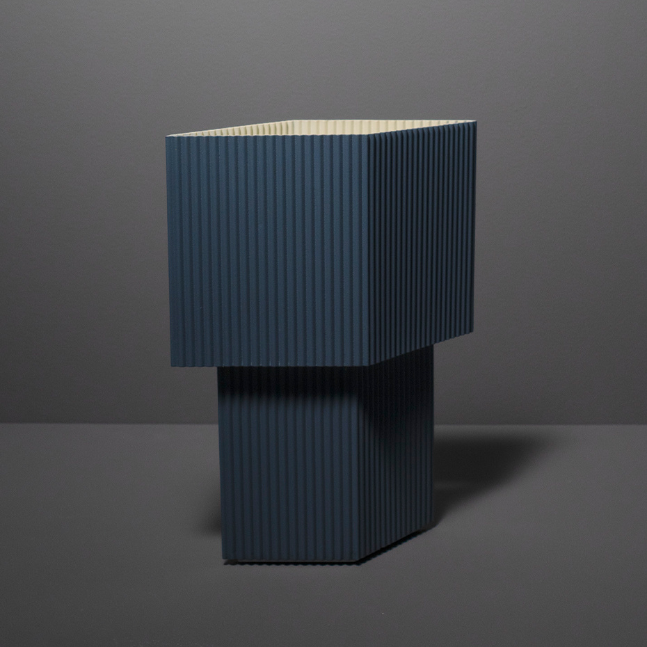 Romb Mini Portable Bordslampa Blue Stone