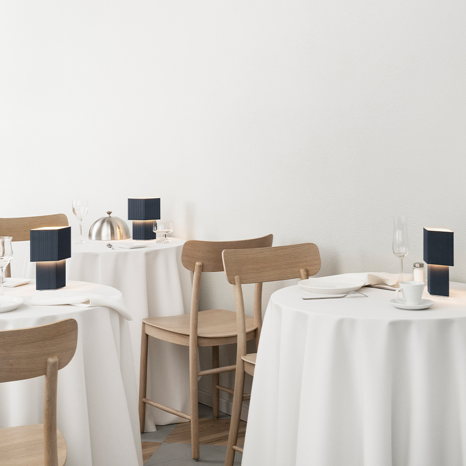 Romb Mini Portable Bordslampa Blue Stone