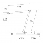 Winkel Alu w227 b Bordslampa Raw Tumbled Winkel Alu w227 b Bordslampa Raw Tumbled