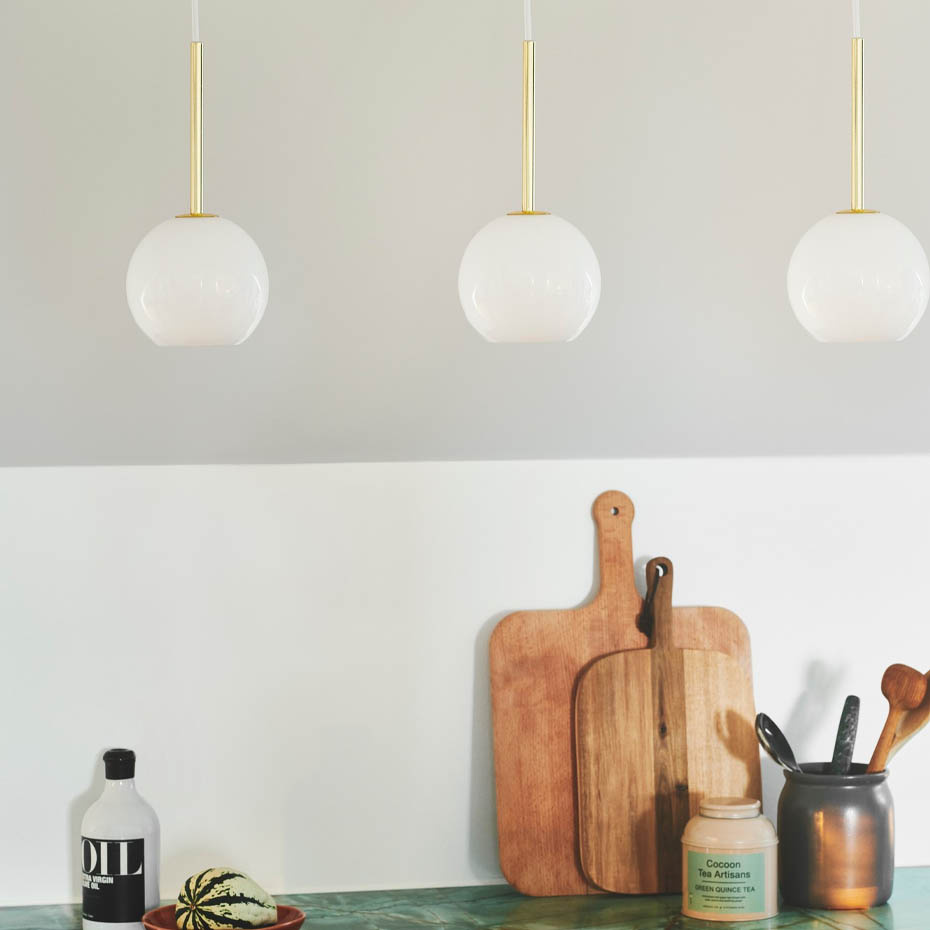 Franca 13 Pendel Mässing/Opalglas