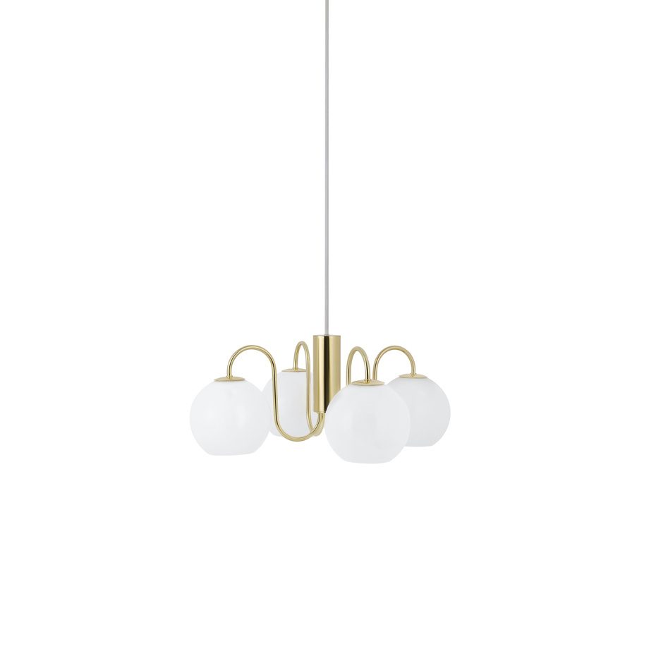 Franca Pendel Mässing/Opalglas