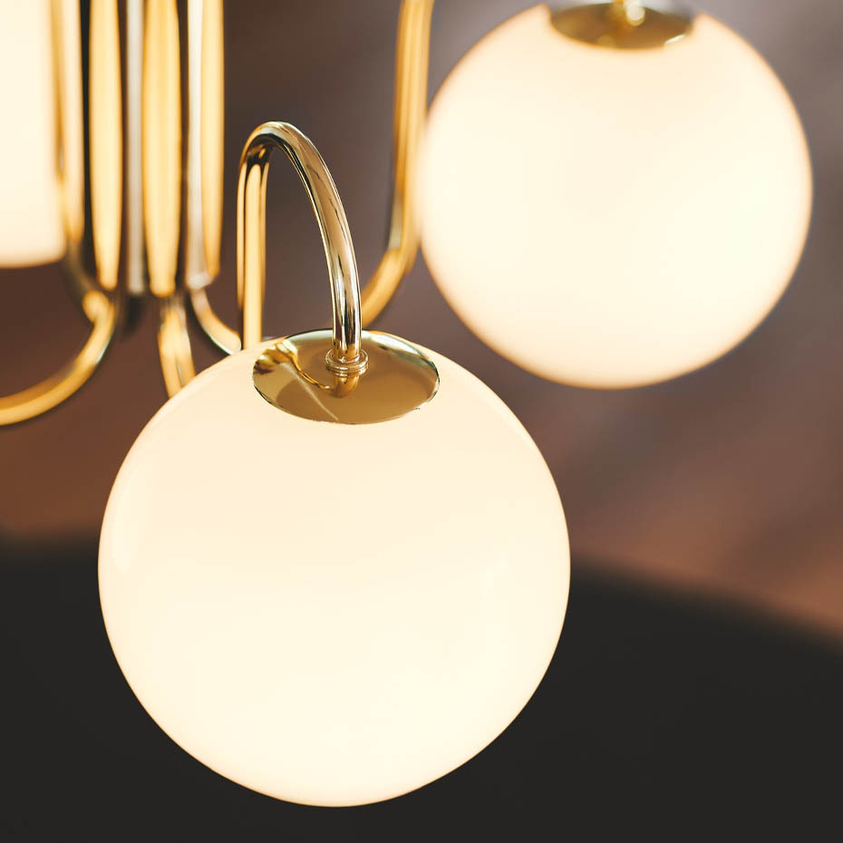 Franca Pendel Mässing/Opalglas