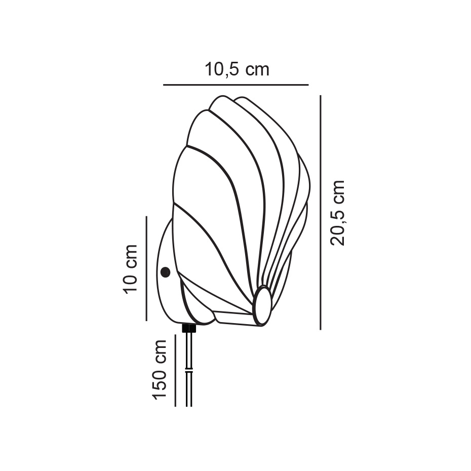 Konchi Vägglampa Grön