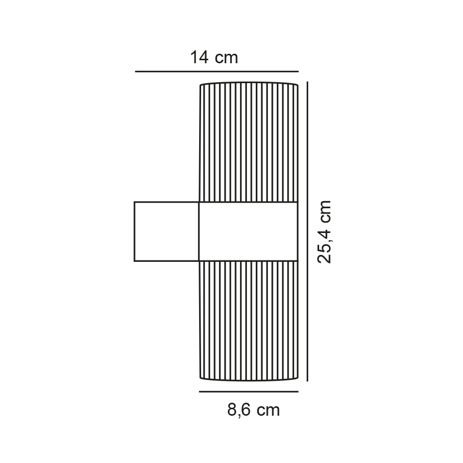Kyklop Ripple Vägglampa Svart