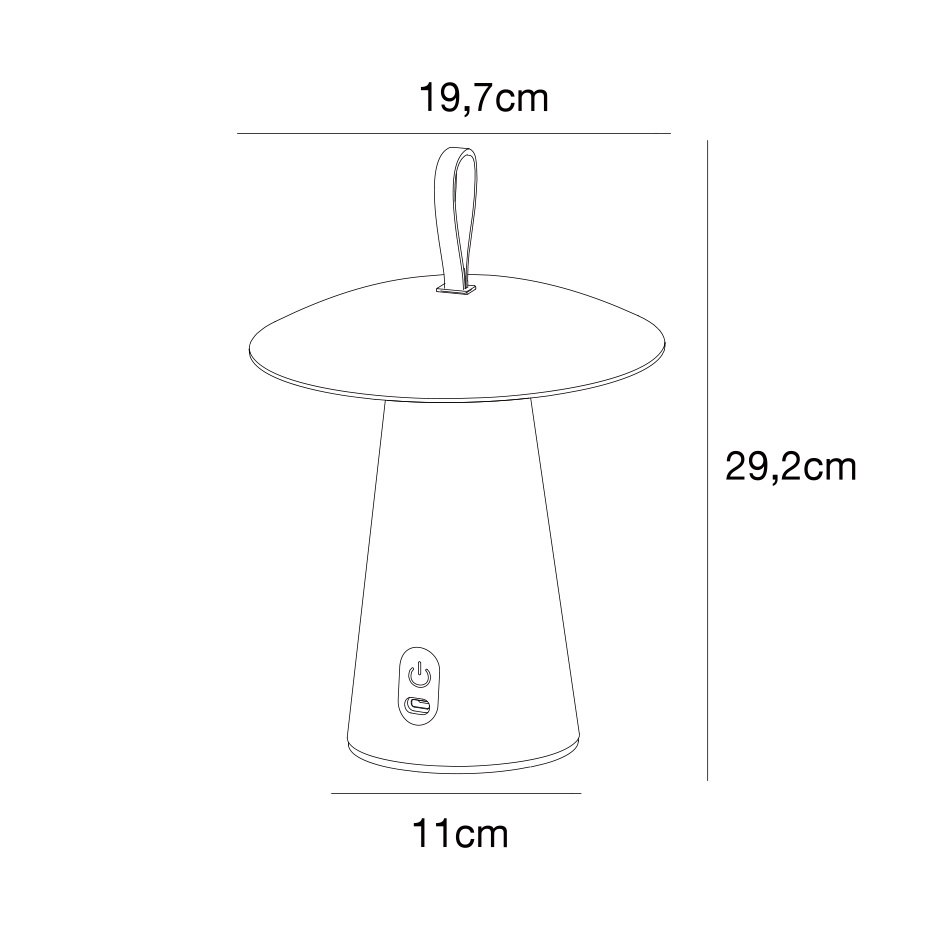 Ara To-Go 2 Portabel Bordslampa Vit