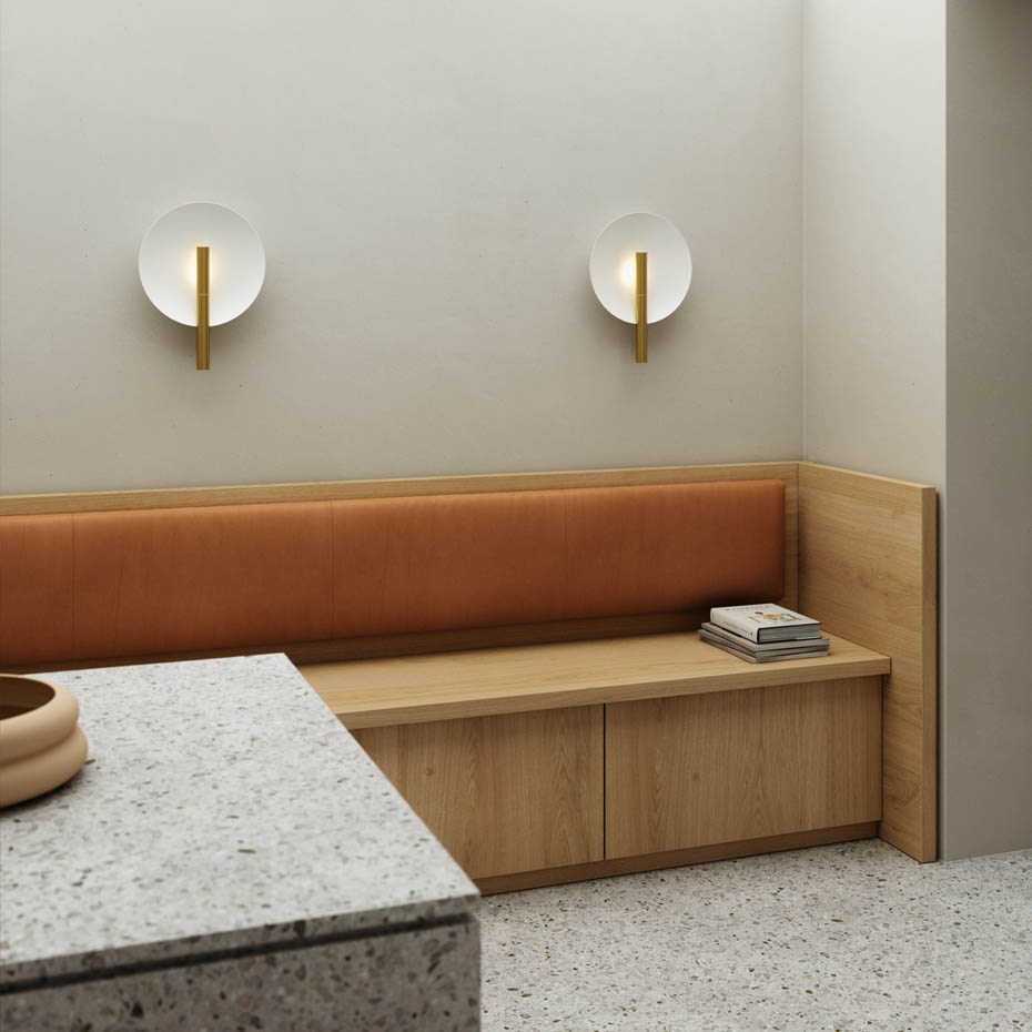 Furiko Vägglampa Borstad Mässing