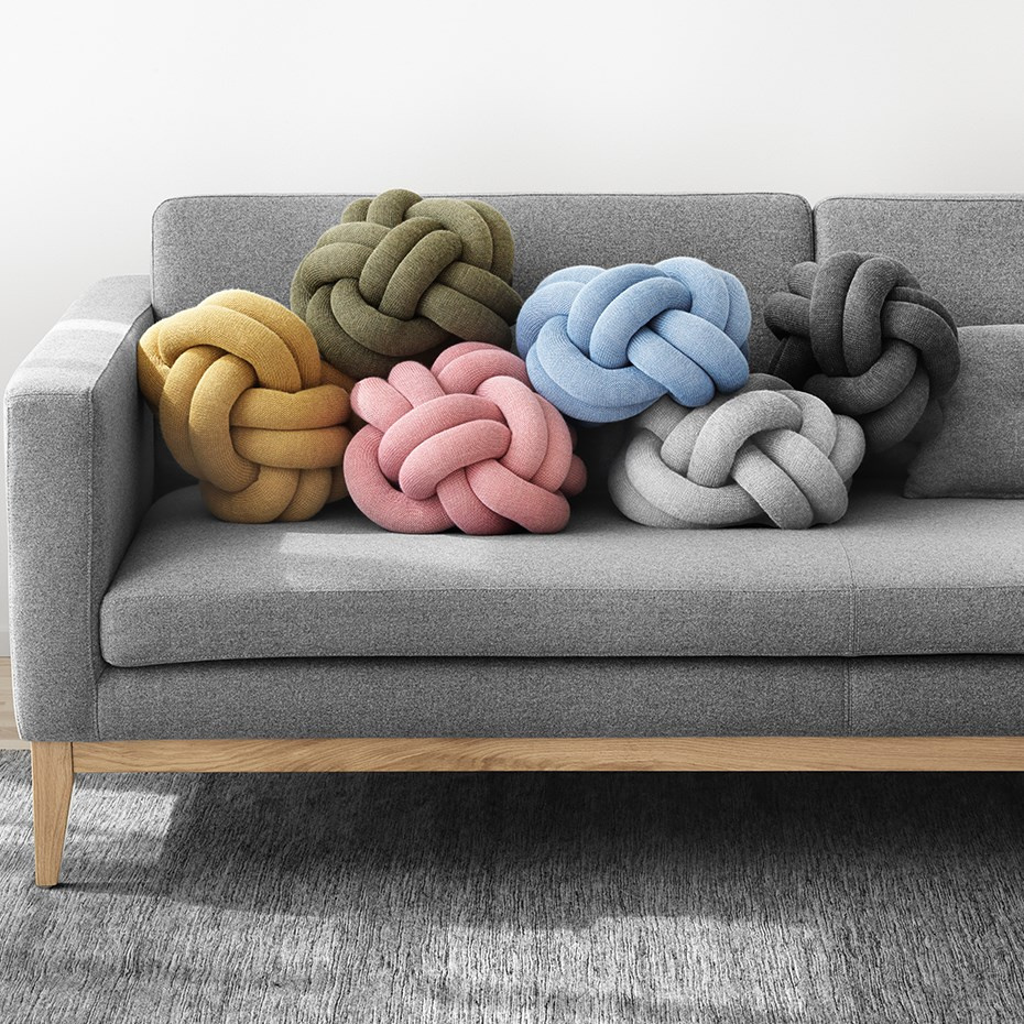 Knot Prydnadskudde Light Grey