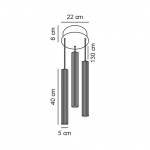 Vico 3-Rondel Pendel Svart Vico 3-Rondel Pendel Svart