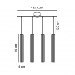 Vico 4-Rail Pendel Svart Vico 4-Rail Pendel Svart