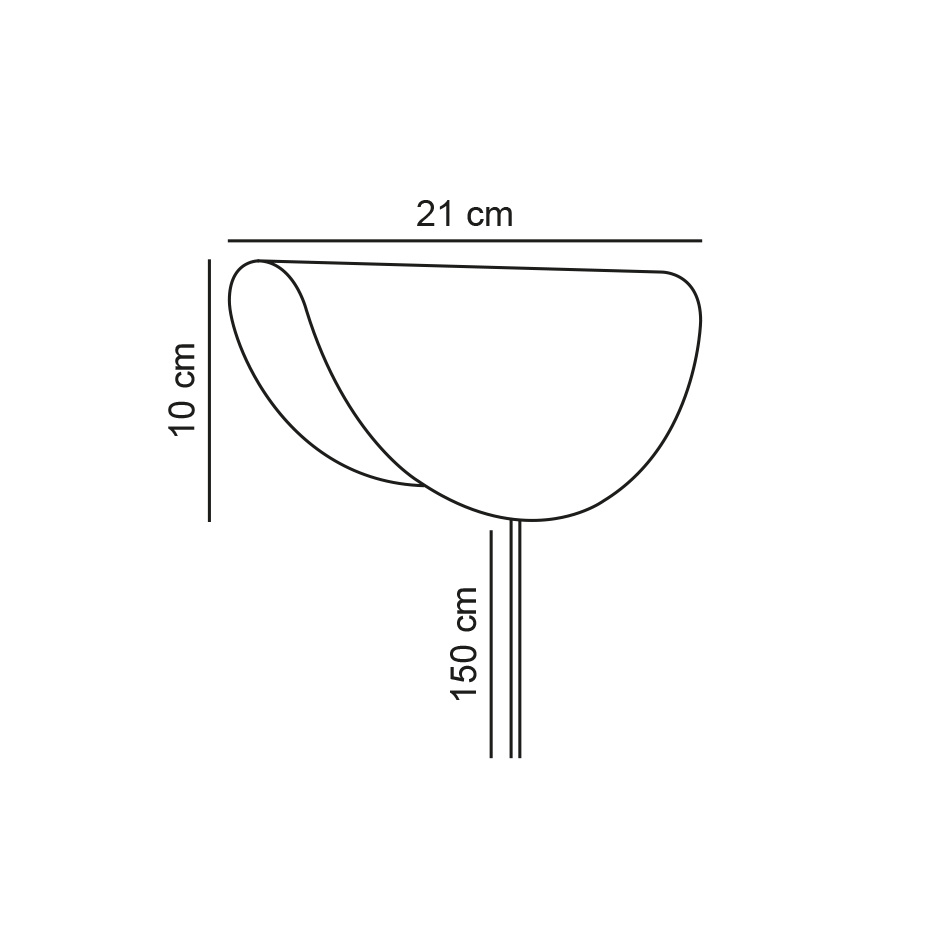 Model 2110 Vägglampa Vit