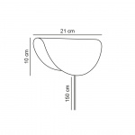 Model 2110 Vägglampa Vit Model 2110 Vägglampa Vit