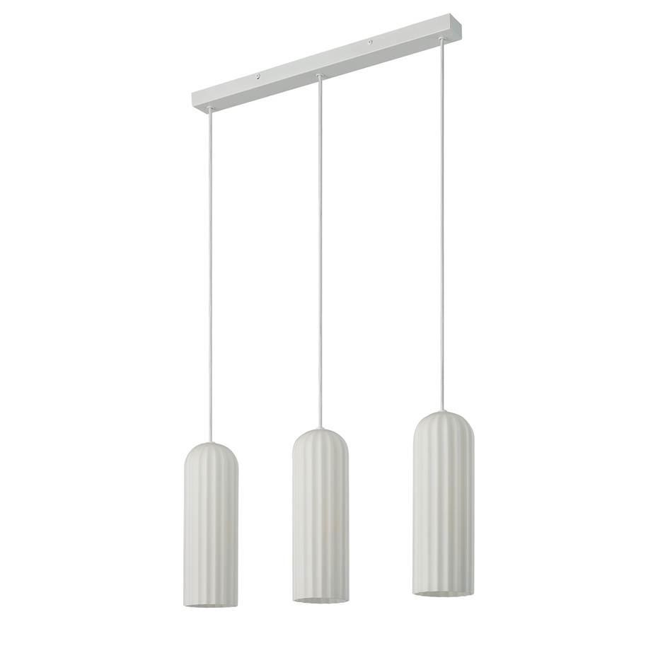 Miella 3-Rail Pendel Vit/Opalglas