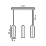 Miella 3-Rail Pendel Svart/Rökfärgad Miella 3-Rail Pendel Svart/Rökfärgad