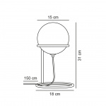 Wilson Bordslampa Svart/Opalglas Wilson Bordslampa Svart/Opalglas