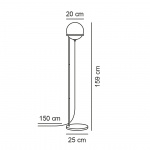 Wilson Golvlampa Svart/Opalglas Wilson Golvlampa Svart/Opalglas