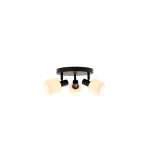 Milford Mini 3-Rondel Spotlight Svart/Opalglas Milford Mini 3-Rondel Spotlight Svart/Opalglas
