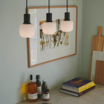 Milford Mini 3-Rail Pendel Svart/Opalglas Milford Mini 3-Rail Pendel Svart/Opalglas