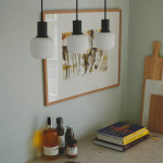 Milford Mini 3-Rail Pendel Svart/Opalglas Milford Mini 3-Rail Pendel Svart/Opalglas