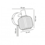 Milford Mini Vägglampa Svart/Opalglas Milford Mini Vägglampa Svart/Opalglas