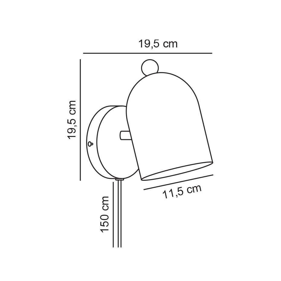 Gaston Vägglampa Vit