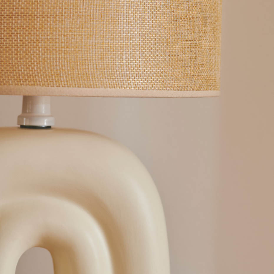 Haze Bordslampa Beige/Vit