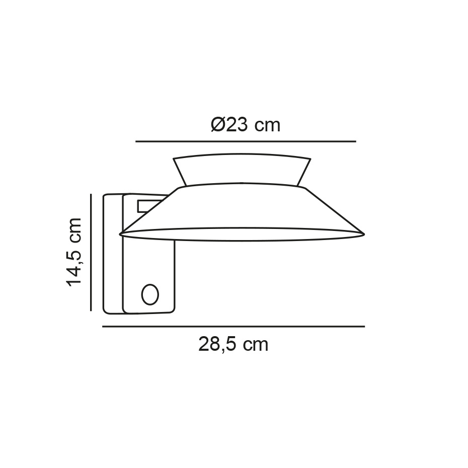 Justina Solar Vägglampa Svart