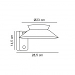Justina Solar Vägglampa Antracit Justina Solar Vägglampa Antracit